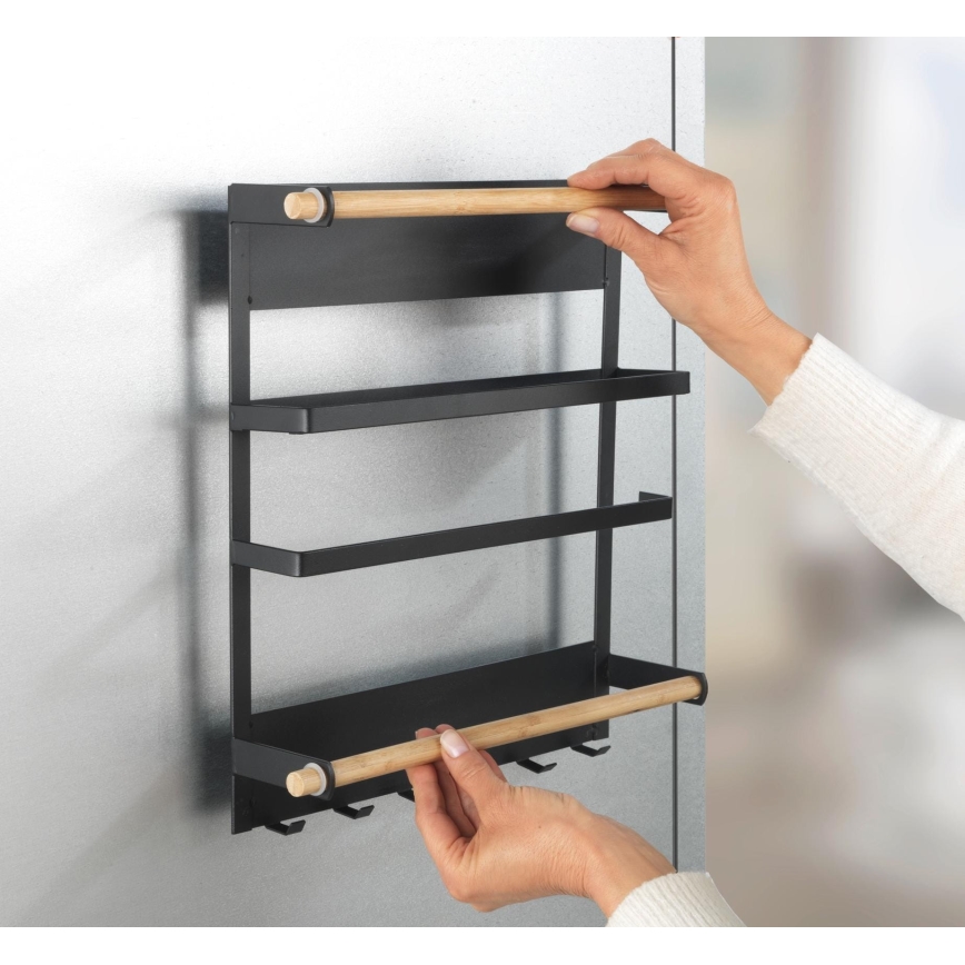 WENKO 54114100 - Organizer MAGNA 33x34 cm schwarz/braun