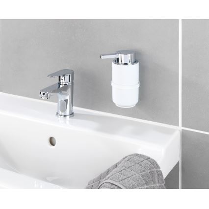 WENKO 54655100 - Seifenspender WOYA 250 ml weiß/glänzender Chrom