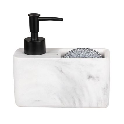 WENKO 54668100 - Seifenspender RESA 14,5x14,3 cm weiß/schwarz