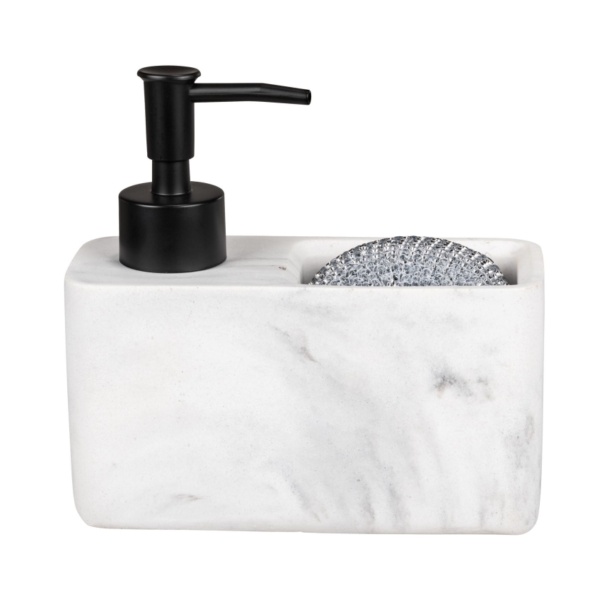 WENKO 54668100 - Seifenspender RESA 14,5x14,3 cm weiß/schwarz