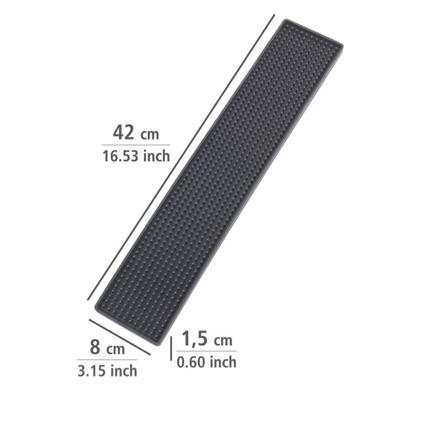 WENKO 54700100 - Abtropfmatte 42 x 8 cm, schwarz