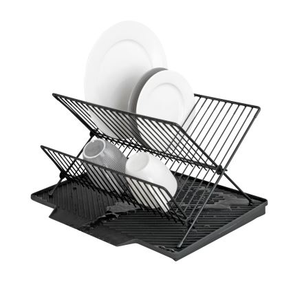 WENKO 54771100 - Abtropfständer NELIA 34x40 cm schwarz