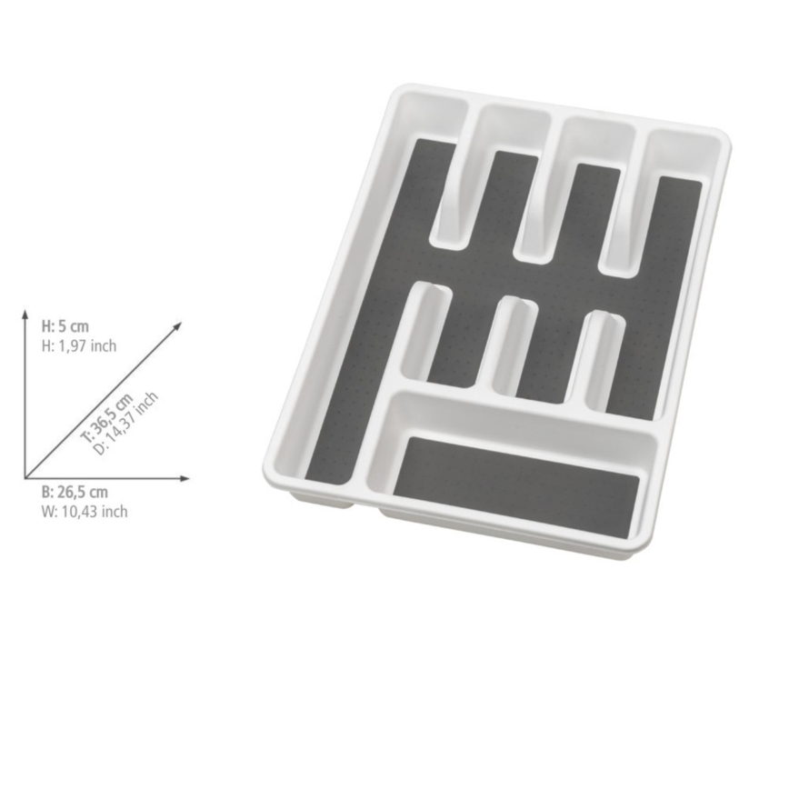 WENKO 54788100 - Besteckeinsatz 26,5x36,5 cm weiß/grau
