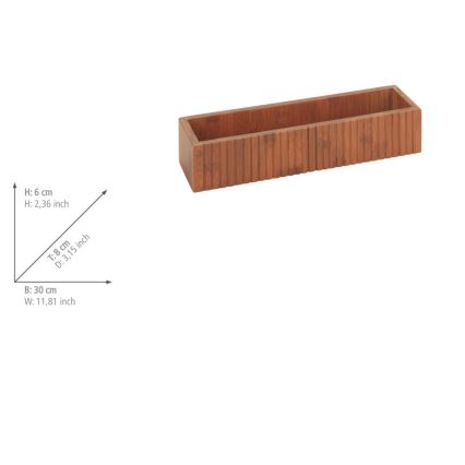 WENKO 54942100 - Gewürzständer MERA 30x8 cm braun