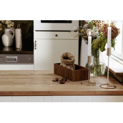 WENKO 54943100 - Aufbewahrungsbox MERA 30 x 15 cm, braun