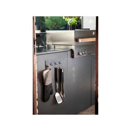 WENKO 55014100-Haken BLACK OUTDOOR KITCHEN 30x6,5 cm schwarz