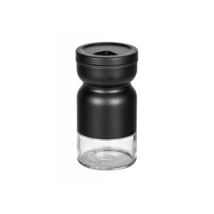 WENKO 55081100 - Gewürzset BLACK OUTDOOR KITCHEN 12 x 14,5 cm klar/schwarz