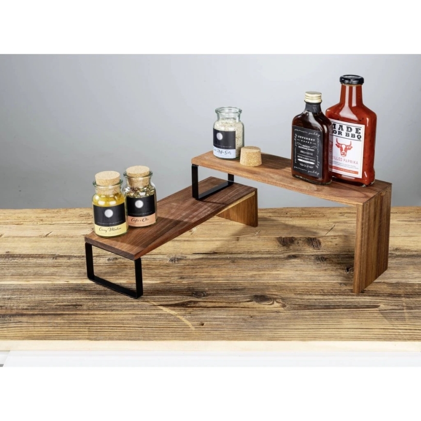 WENKO 55097100-Regal BLACK OUTDOOR KITCHEN 36x16 cm braun/schwarz