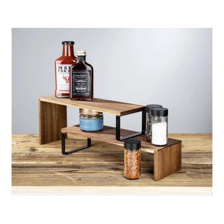 WENKO 55097100-Regal BLACK OUTDOOR KITCHEN 36x16 cm braun/schwarz