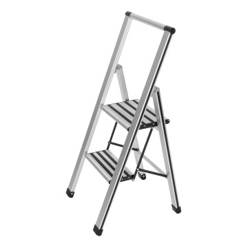 WENKO 601011100 - ALU-DESIGN Trittleiter 44x101 cm silber/schwarz