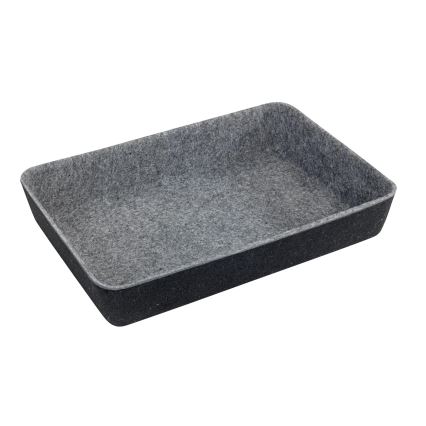 WENKO 64502100 - FELT Schubladen-Organizer, 28,5 x 20 cm, grau