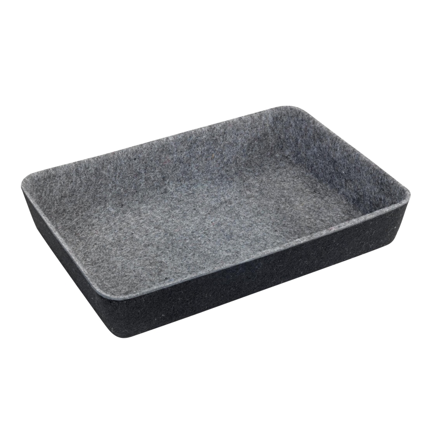 WENKO 64502100 - Schubladeneinsatz FELT 28,5x20 cm grau
