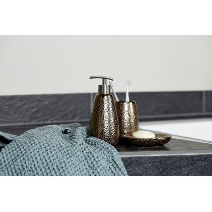 WENKO 69109800 - Badezimmer-Set MARRAKESH 12,5x41 cm braun