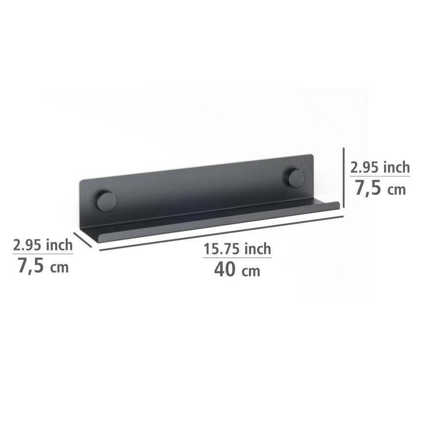 WENKO 71146800 - Gewürzgläser JET 40x7,5 cm Schwarz