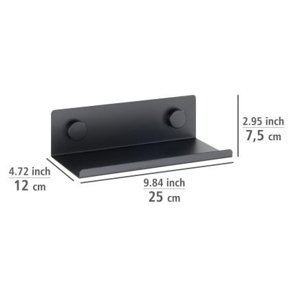 WENKO 71147800 - Regal JET 25x7,5 cm schwarz
