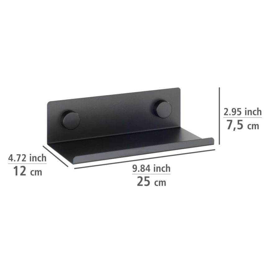 WENKO 71147800 - Regal JET 25x7,5 cm schwarz