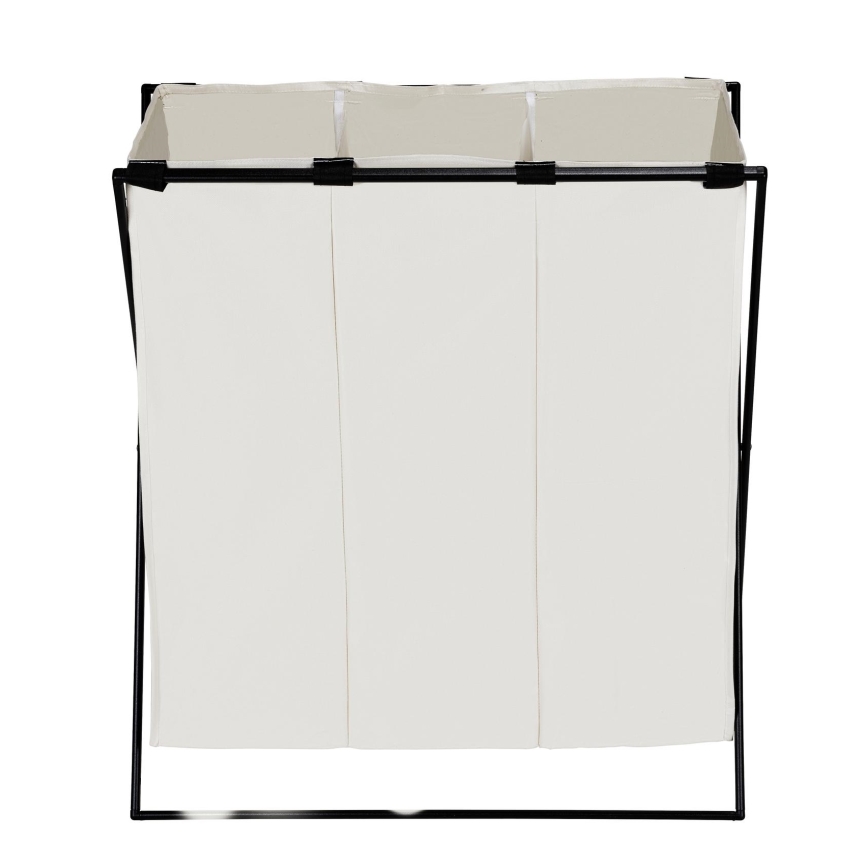 WENKO 71298800 - Wäschekorb TRIO 69x76 cm creme/schwarz