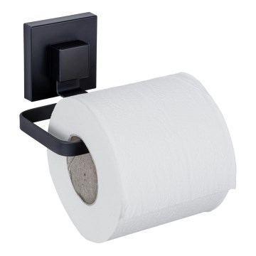 WENKO 71447800 - WC-Papierhalter VACUUM-LOC QUADRO ED 14x11 cm schwarz