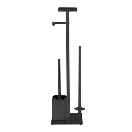 WENKO 71558800 - WC-Set DEBAR 21x70,5 cm Edelstahl/schwarz