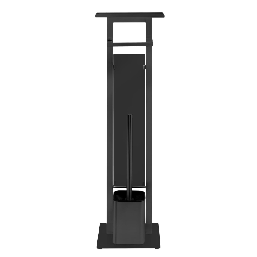 WENKO 71558800 - WC-Set DEBAR 21x70,5 cm Edelstahl/schwarz