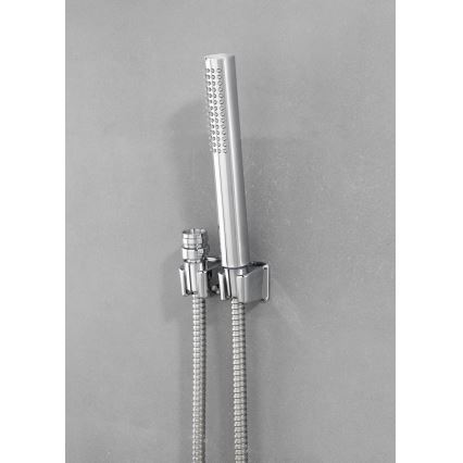 WENKO 81340100 - Duschstange DUO 170x2,7 cm glänzender Chrom/Silber/Grau