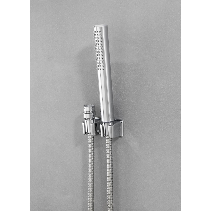 WENKO 81340100 - Duschstange DUO 170x2,7 cm glänzender Chrom/Silber/Grau