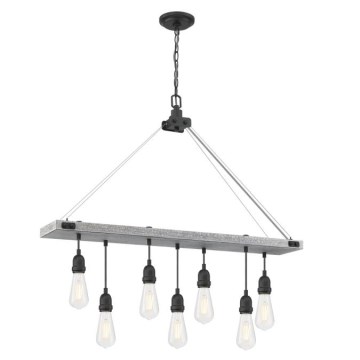 Westinghouse 6116440 - Kronleuchter ASHWOOD an Kette 7xE27/60W/230V