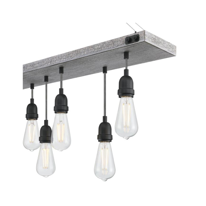 Westinghouse 6116440 - Kronleuchter ASHWOOD an Kette 7xE27/60W/230V