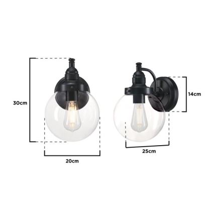 Westinghouse 61239 - Outdoor-Wandleuchte EDDYSTONE 1xE27/60W/230V IP44