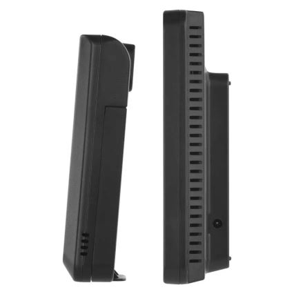 Wetterstation mit farbigem LCD-Display und Wecker 5V 3xAAA + 2xAA schwarz