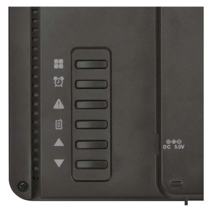 Wetterstation mit farbigem LCD-Display und Wecker 5V 3xAAA + 2xAA schwarz