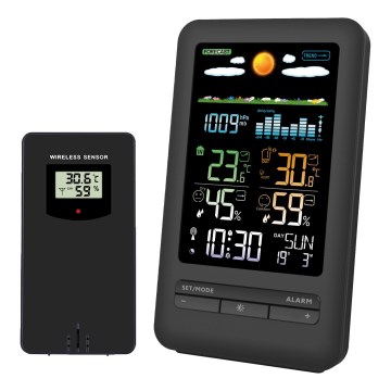 Wetterstation mit LCD-Anzeige 2xAA schwarz