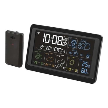 Wetterstation mit LCD-Anzeige GoSmart 5/230V + 3xAAA Wi-Fi Tuya schwarz