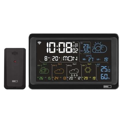 Wetterstation mit LCD-Display GoSmart 230V/3xAAA + 2×AAA Wi-Fi Tuya schwarz