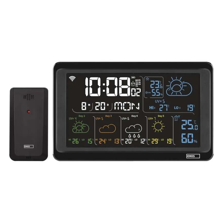 Wetterstation mit LCD-Display GoSmart 230V/3xAAA + 2×AAA Wi-Fi Tuya schwarz