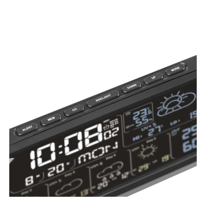 Wetterstation mit LCD-Display GoSmart 230V/3xAAA + 2×AAA Wi-Fi Tuya schwarz