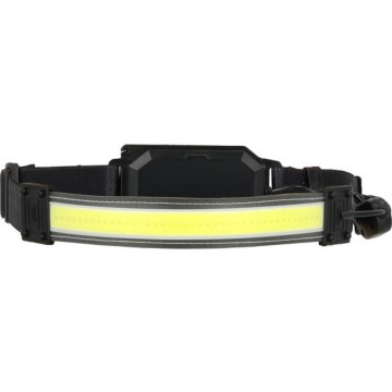 Wiederaufladbare LED-Stirnlampe 2xLED/5V 180 lm 900 mAh schwarz