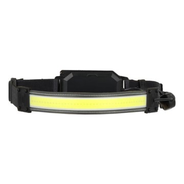 Wiederaufladbare LED-Stirnlampe 2×LED / 5 V, 180 lm, 900 mAh, schwarz