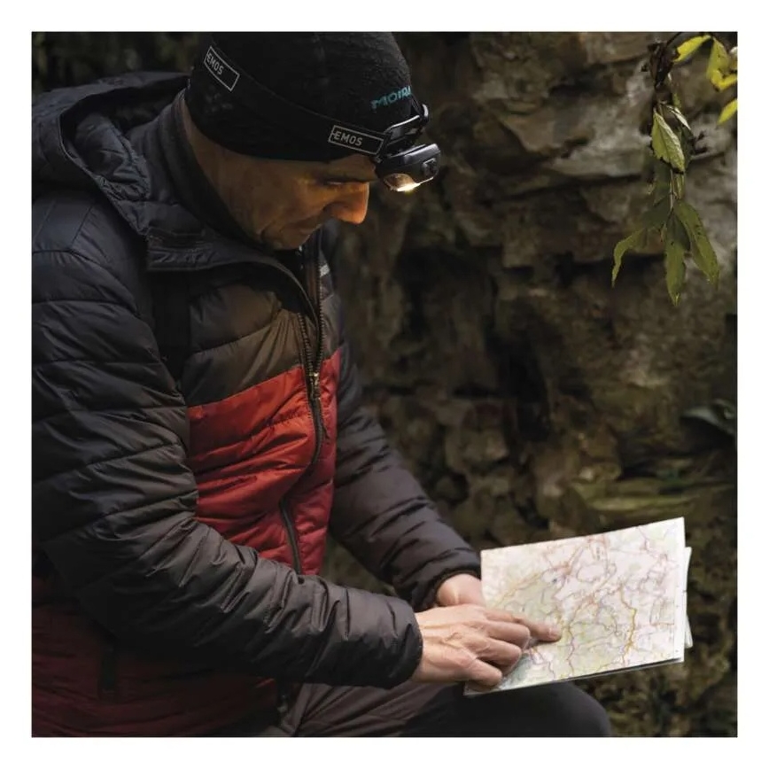 Wiederaufladbare LED-Stirnlampe, USB, 1200 mAh