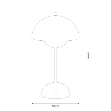 Wiederaufladbare LED-Tischlampe mit Touch-Bedienung COSTA LED/3W/5V 2400 mAh 3000-6000K schwarz