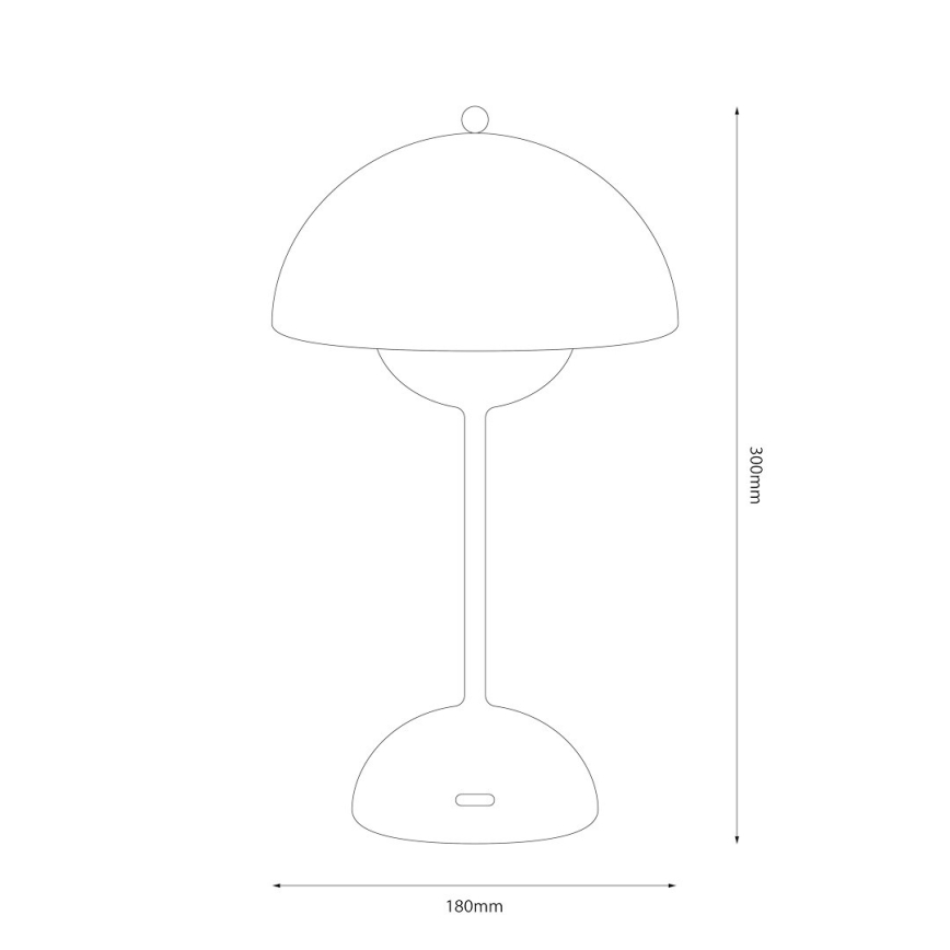 Wiederaufladbare LED-Tischlampe mit Touch-Bedienung COSTA LED/3W/5V 2400 mAh 3000-6000K schwarz
