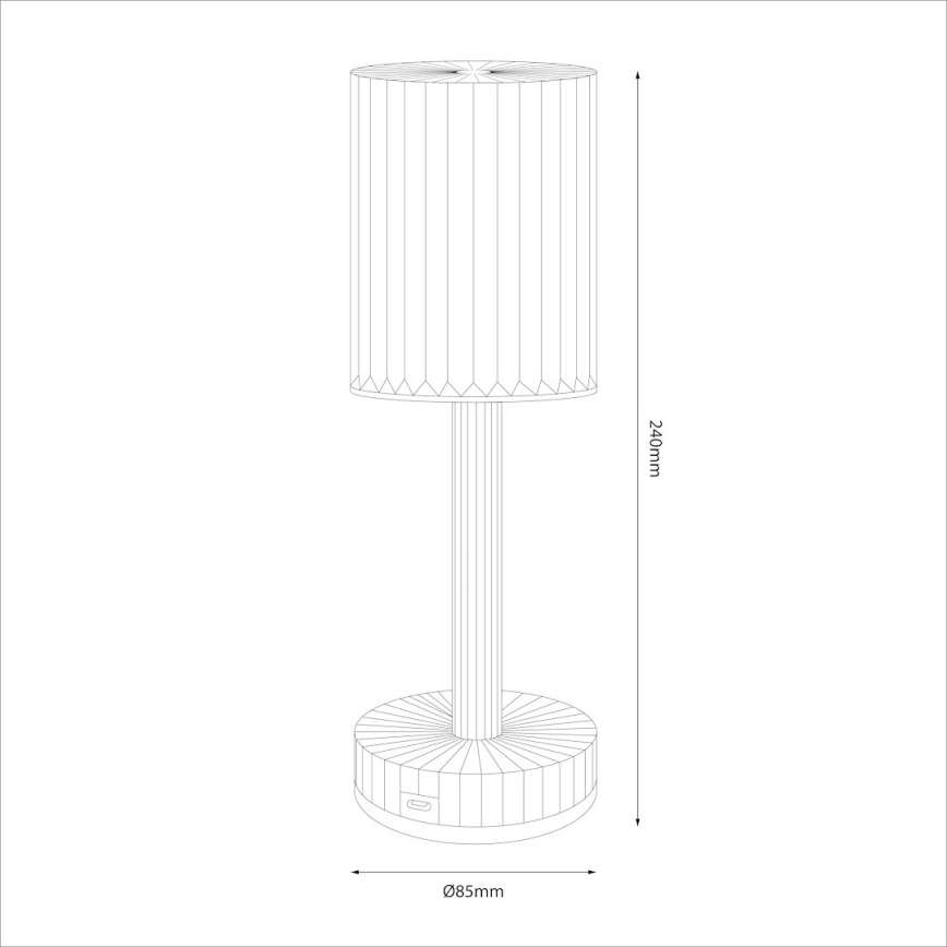 Wiederaufladbare Touch-Tischlampe SIMPLE LED/1W/5V 2400 mAh 3000-6000K klar