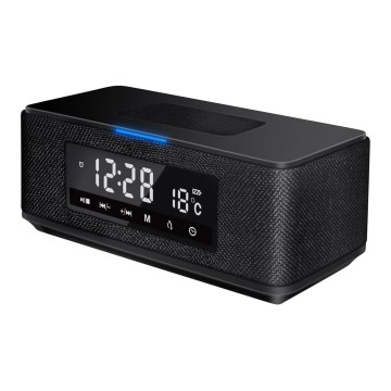 Wiederaufladbarer Lautsprecher mit LCD-Display, Wecker und kabelloser Aufladung 6in1 10W/3600 mAh