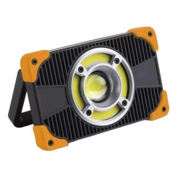 Wiederaufladbarer LED-Reflektor mit Lautsprecher LED/10W/5V USB 6500K IP44 2000 mAh