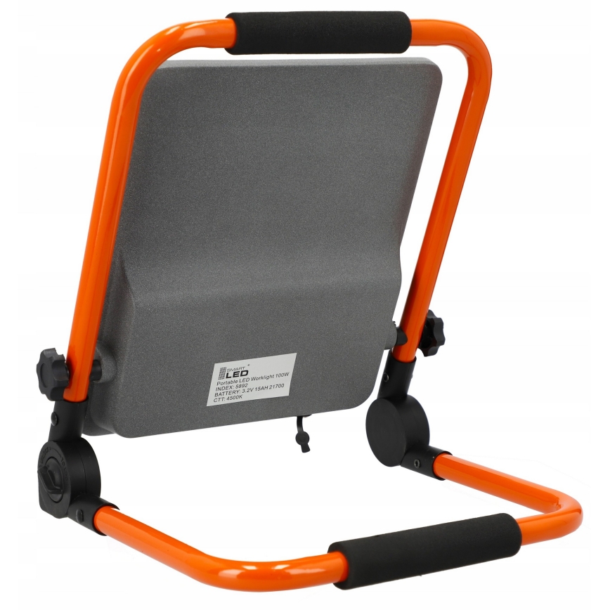Wiederaufladbarer LED-Scheinwerfer mit Stativ LED/100W/3,2V 5000K 5000 mAh IP65 orange
