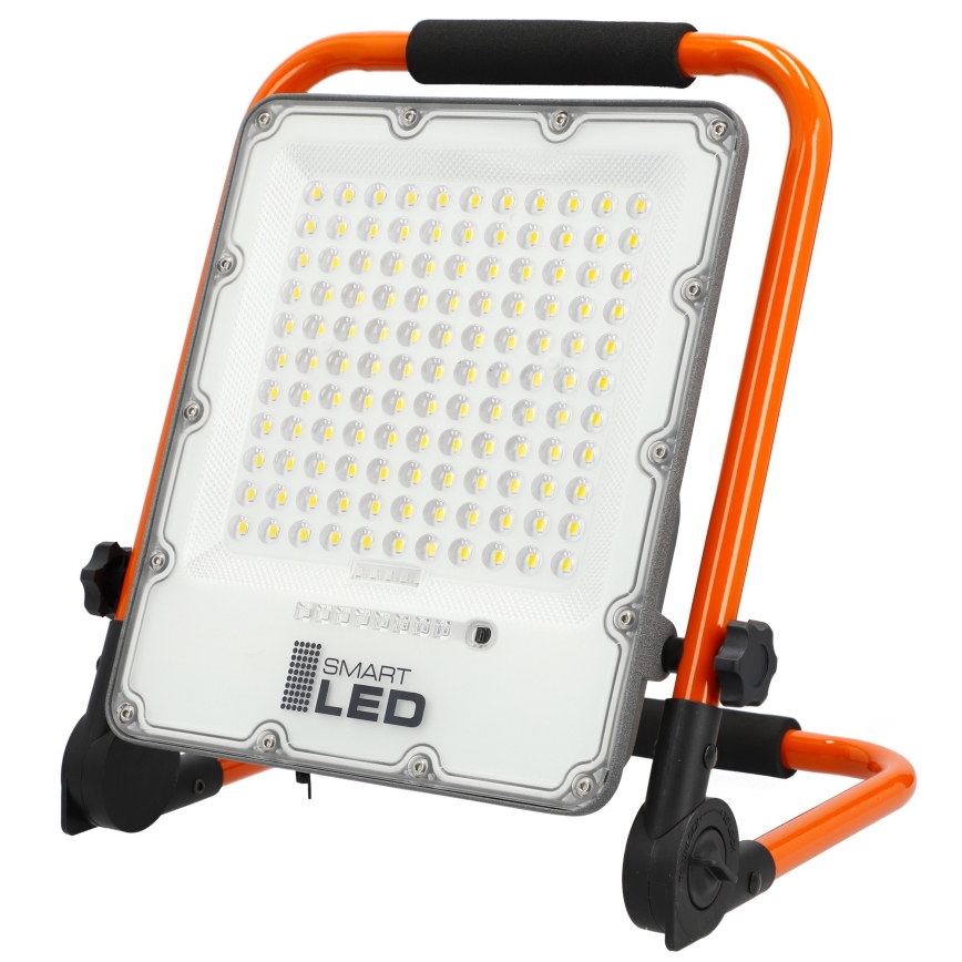 Wiederaufladbarer LED-Strahler mit Stativ LED/100W/3,2V 4500K 15000 mAh IP65 orange