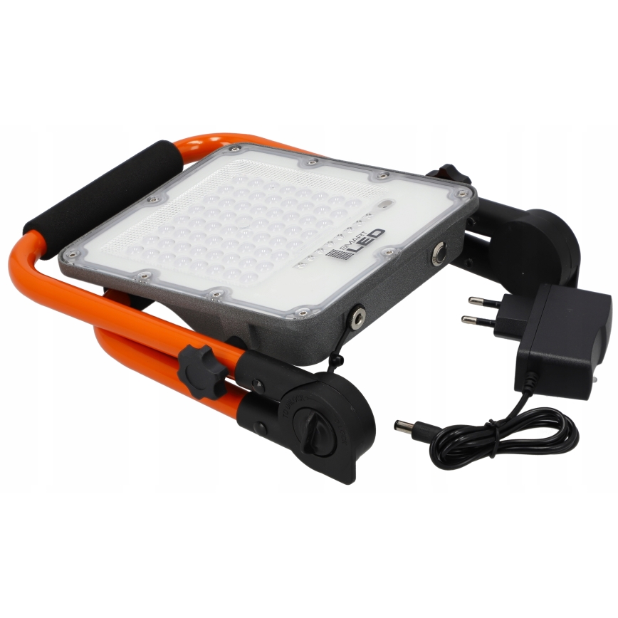 Wiederaufladbarer LED-Strahler mit Stativ LED/100W/3,2V 4500K 15000 mAh IP65 orange
