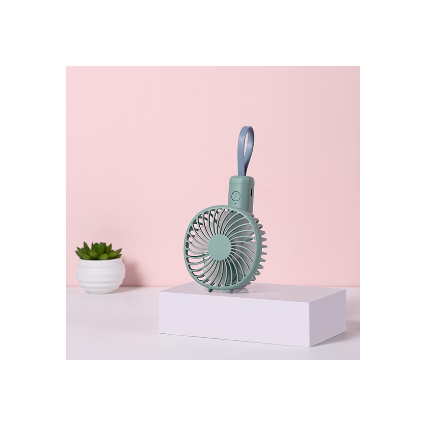 Wiederaufladbarer Taschenventilator 5W/5V 1200 mAh türkis