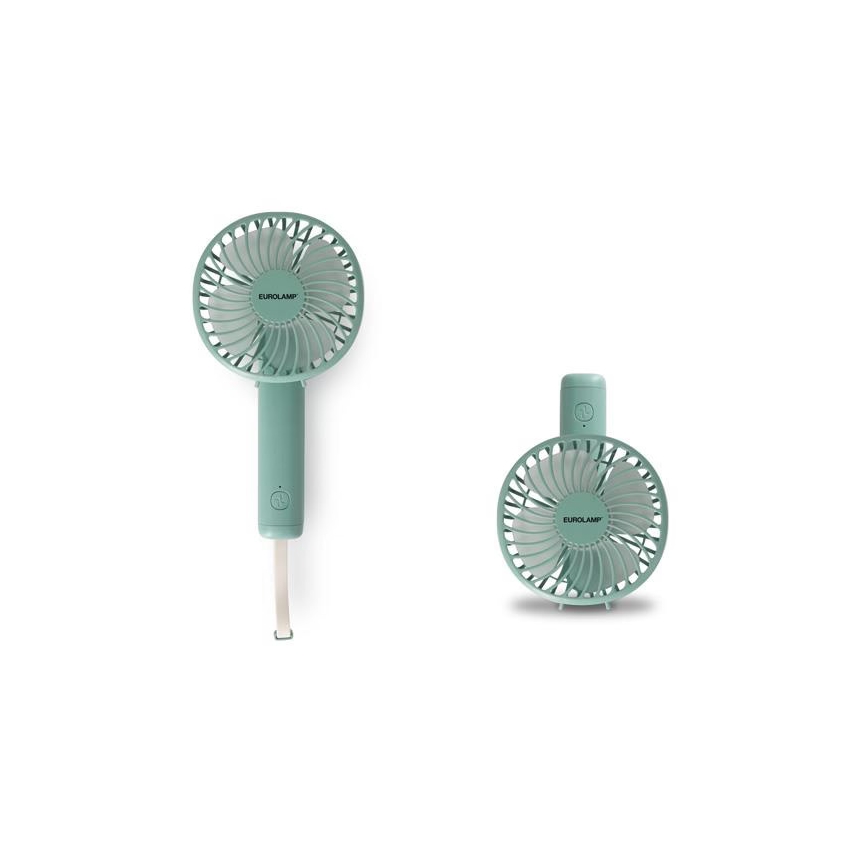 Wiederaufladbarer Taschenventilator 5W/5V 1200 mAh türkis