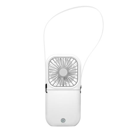 Wiederaufladbarer Taschenventilator 5W/5V 2500 mAh Weiß
